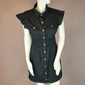 Dereon Vintage Y2K black Dress Stud buttons